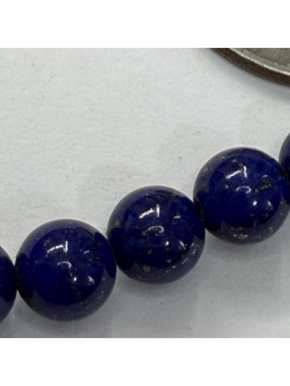 Southwestern Lapis Lazuli necklace with sterling claps - Picture 4 of 6